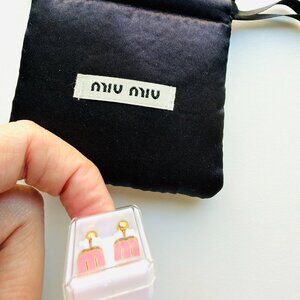 3819 MIU MIU JEWELRY PINK EARRINGS